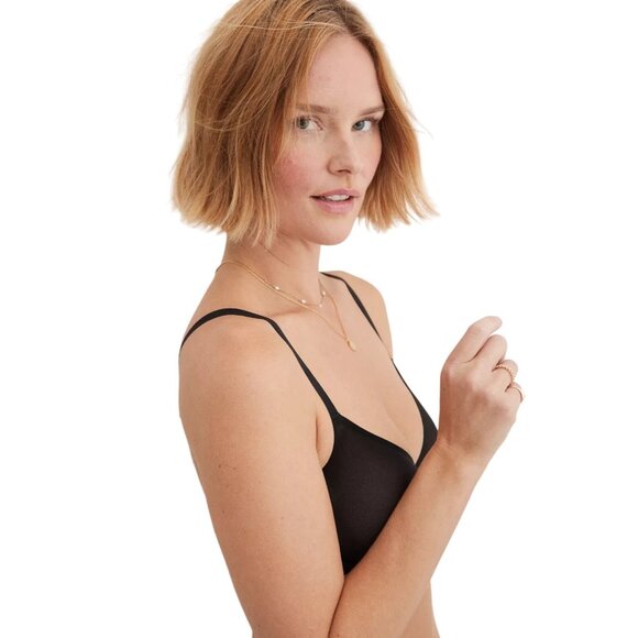 Smoothez Aerie Mesh Unlined Bra True Black Size 36D NWT - Picture 7 of 7